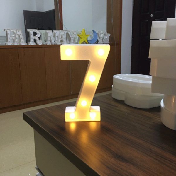 Lettre Lumineuse LED Néon - Lettre F Blanche - Alimentation Piles Ou USB - Décoration Chambre, Bar, Mariage - 22 Cm De Hauteur - 9